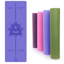 Yugland premium eco friendly yogamat, non slip non tear yoga exercise set fitness 6mm custom gymnastics tpe yoga mat with strap